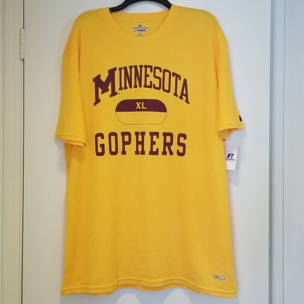 University of Minnesota shirt by Russell Athletics Gold Size XL